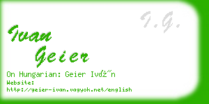 ivan geier business card